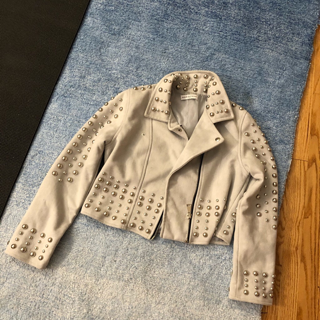 Madisonne Studded Suede Jacket
